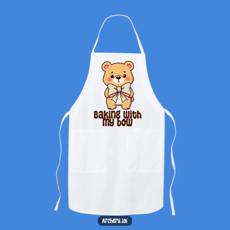 Funny Bear Archer Apron: Cook with Hilarious Determination, A Must-Have for Kitchen Archers