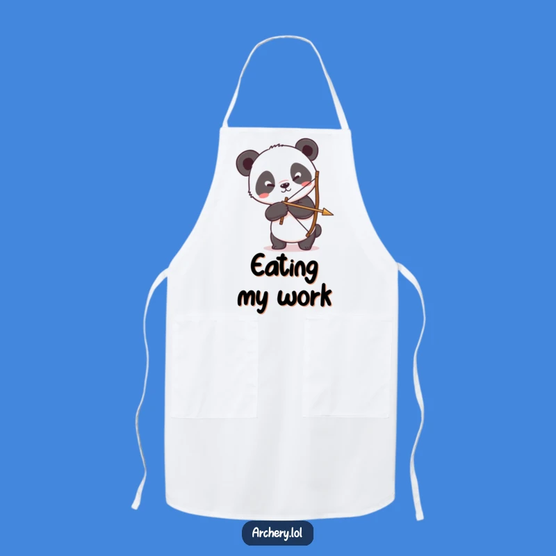 Funny Panda Archer Apron: Silly Panda Kitchen Wear, Perfect Funny Gift for Cooks