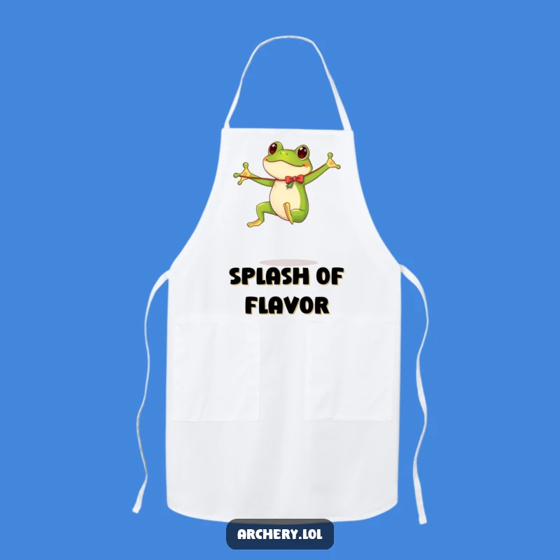 Funny Apron: Bouncing Frog Chef - Kitchen Fun & Archery Humor