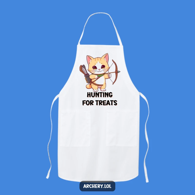 Funny Cat Archer Apron: Curious Chef Cat, Perfect Kitchen Gift