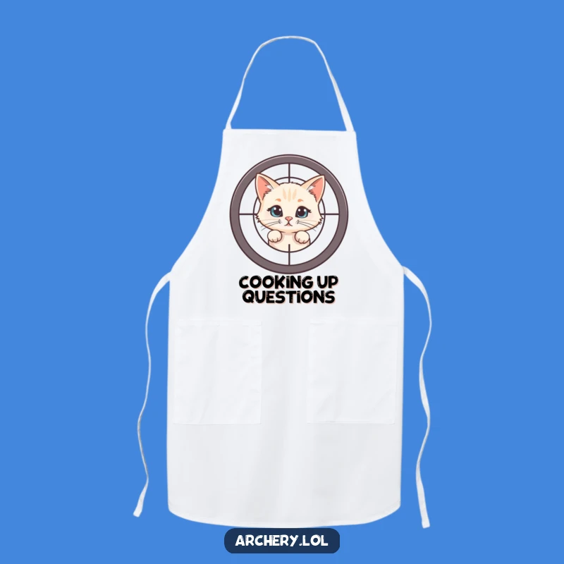 Funny Cat Target Apron: Cook with Curious Charm, Perfect Gift