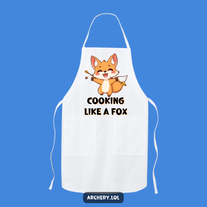 Funny Fox Archer Apron: Triumphant Cooking, Great Funny Gift Chef