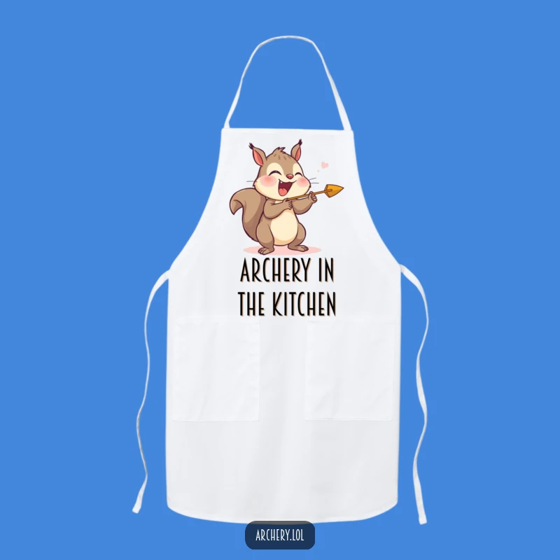 Funny Giggling Squirrel Archer Apron - Kitchen Joyful Chef