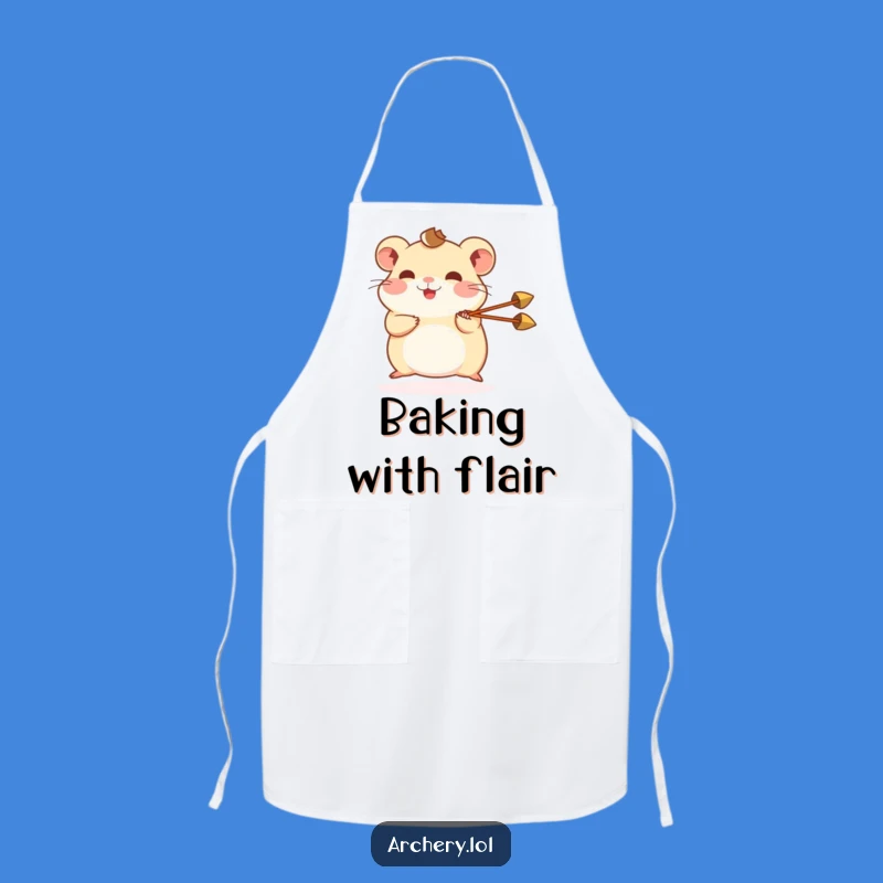 Funny Hamster Cooking Apron: Tiny Archer Chef, Perfect Gift for Kitchen
