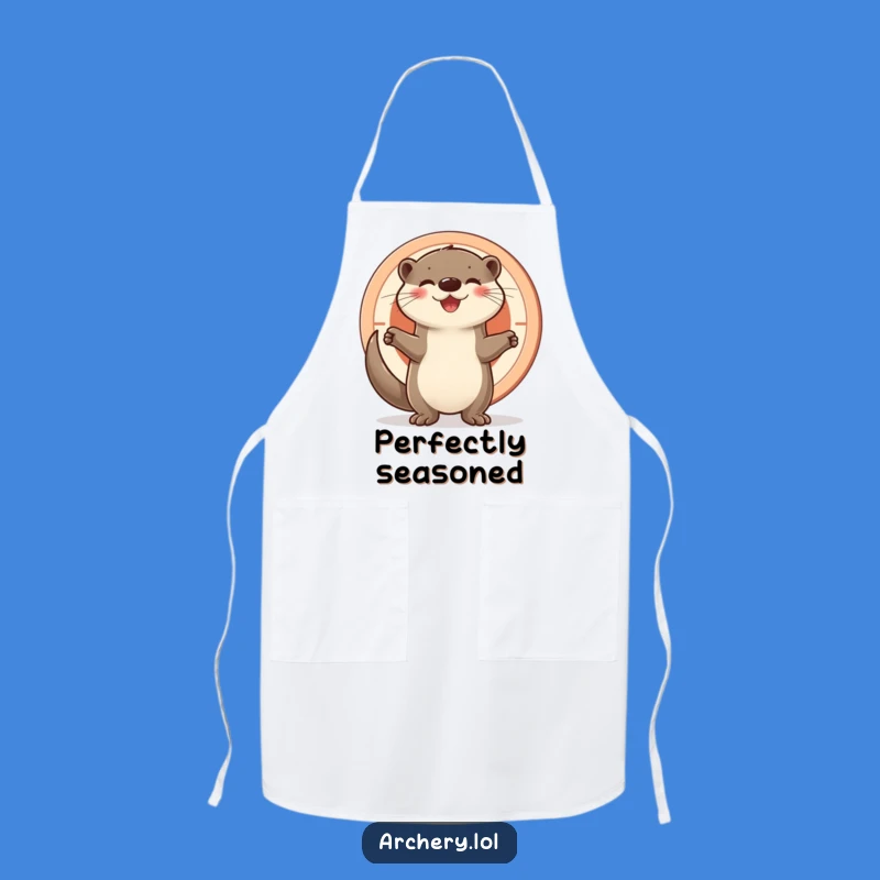 Funny Otter Target Apron - Kitchen Fun for Aiming Chefs Gift