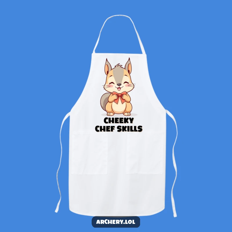 Funny Squirrel Archer Apron: Playful Squirrel Kitchen Wear, Perfect Funny Gift for Cooks