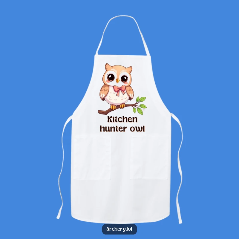 Funny Owl Archer Apron: Cook with Wise Whimsy, Hilarious Kitchen Wear for Bird Lovers