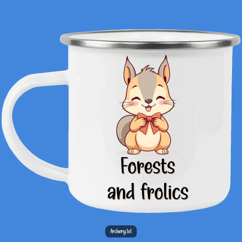 Funny Squirrel Archer Camping Mug: Playful Squirrel Outdoor Mug, Perfect Funny Gift for Campers
