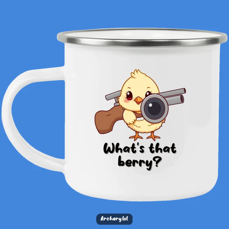 Funny Chick Archer Camping Mug: Curious Sips Outdoors, Hilarious Adventure Companion