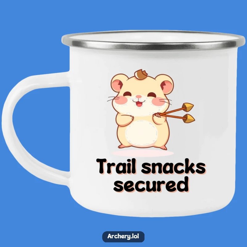 Funny Hamster Archer Camping Mug: Durable Adventure Mug, Perfect Gift