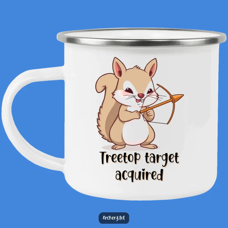 Funny Squirrel Archer Camping Mug - Outdoor Adventure Humor Gift