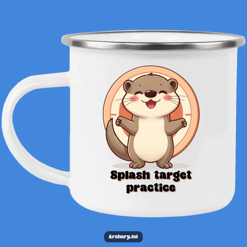 Funny Otter Target Camping Mug - Happy Adventures Gift