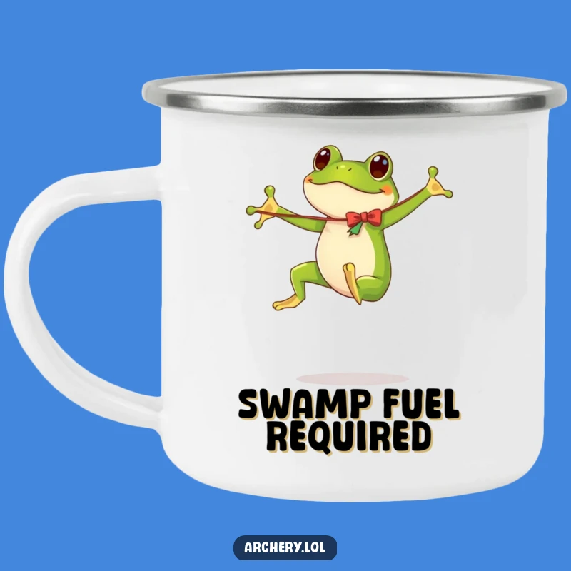 Funny Camping Mug: Bouncing Frog Archer - Outdoor Fun Gift