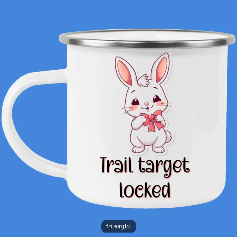 Funny Rabbit Archer Camping Mug: Durable Smirk Bow Drawing Adventure Cup