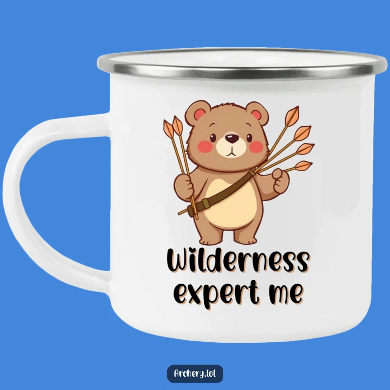 Funny Bear Archer Camping Mug: Durable Outdoor Mug, Perfect Gift