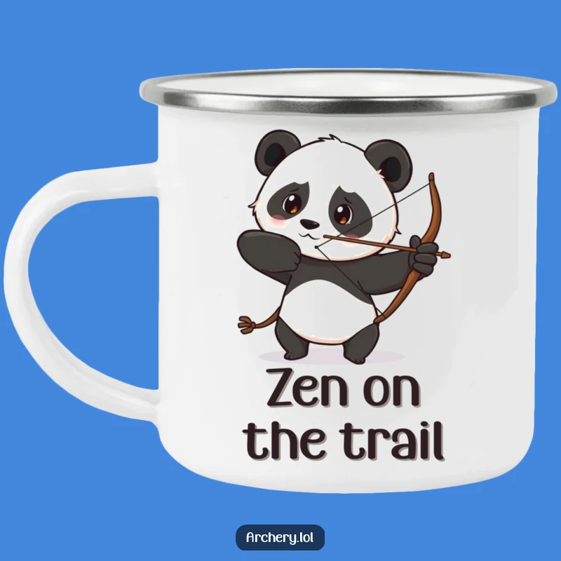 Funny Determined Panda Camping Mug Focused Outdoor Gift