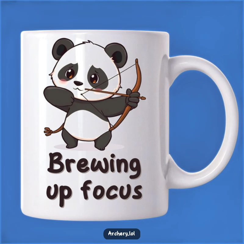 Funny Determined Panda Bow Mug Focused Warrior Gift Idea