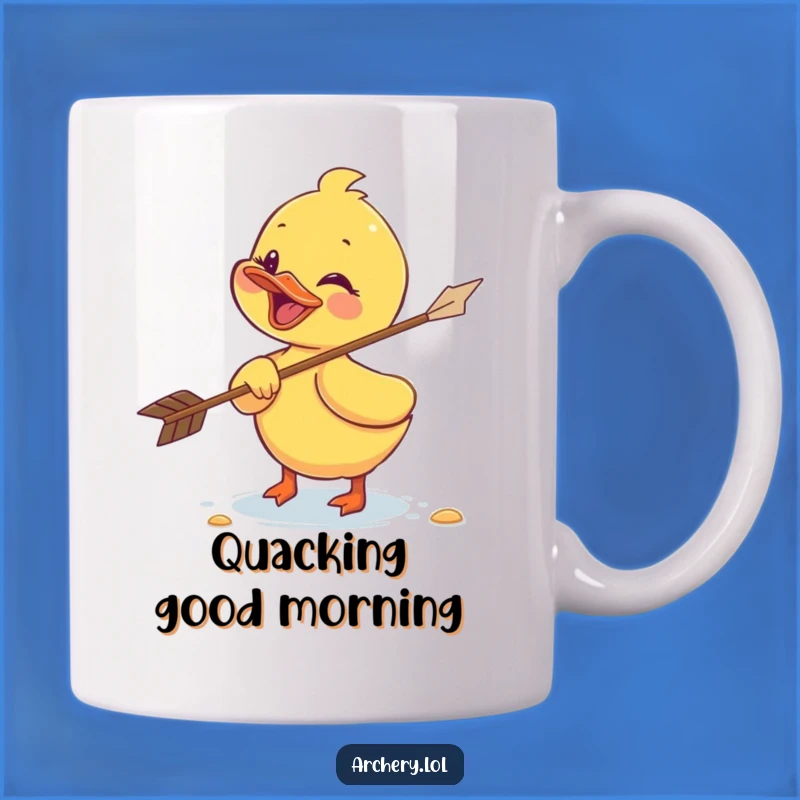 Funny Duckling Archery Mug: Cheerful Bird, Perfect Gift for Animal Lovers