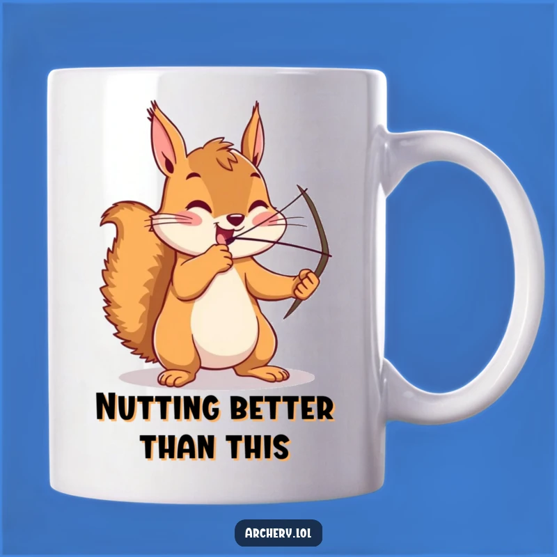 Funny Squirrel Archer Mug - Enthusiastic Hunter Gift for Archery Lovers