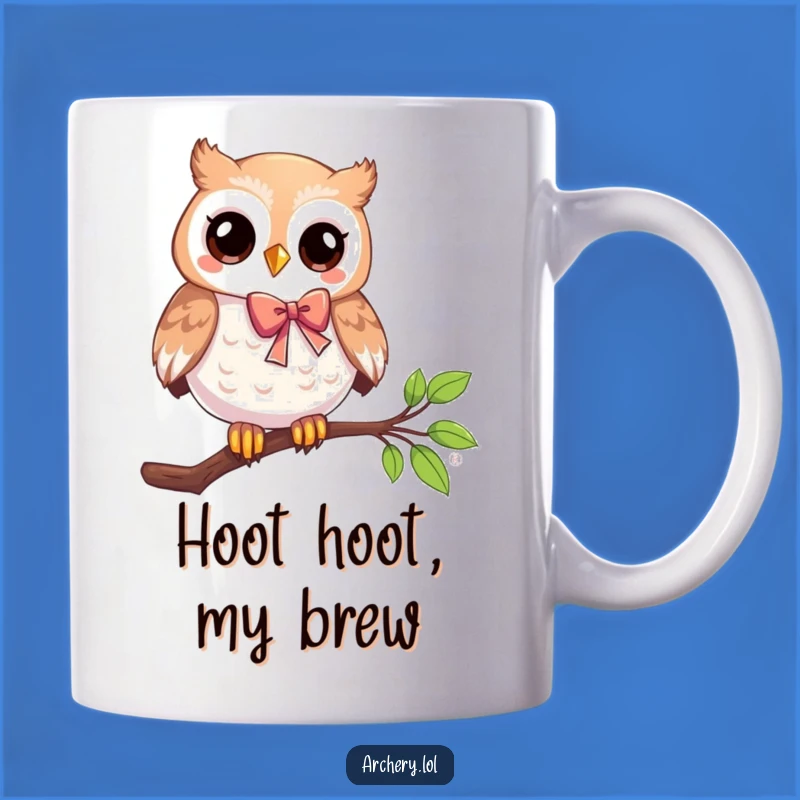 Funny Owl Archer Mug: Wise and Whimsical Aim, Hilarious Gift for Bird Lovers and Archers