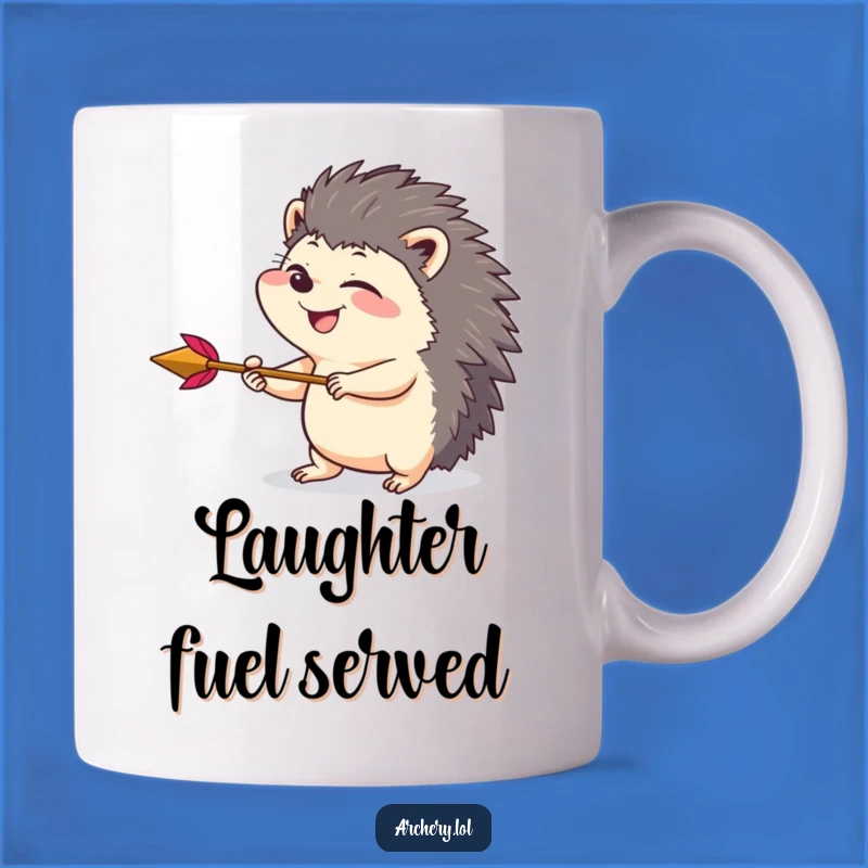 Funny Hedgehog Archer Mug: Giggling Intensity for Your Morning - A Funny Gift