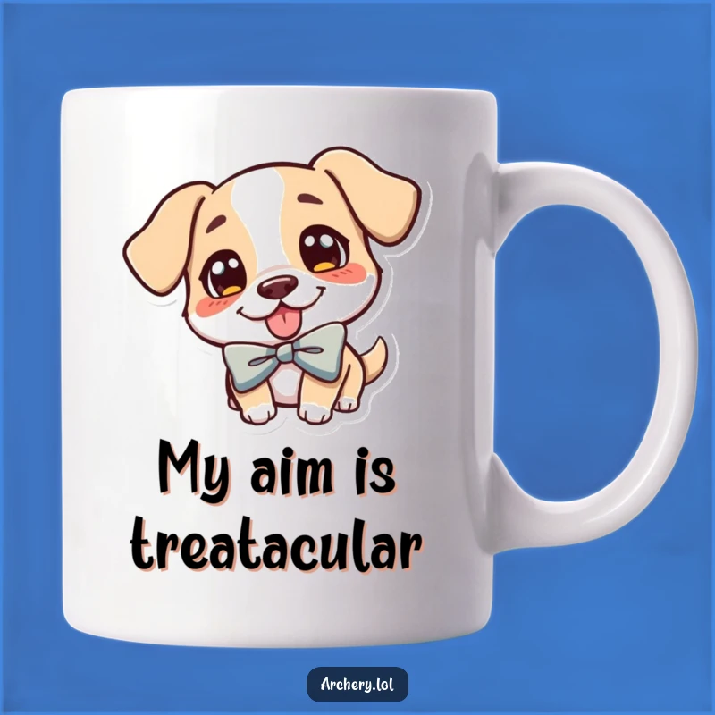 Funny Dog Archer Mug: Cheerful Pooch with Tongue Out, Perfect Gift for Dog Lovers