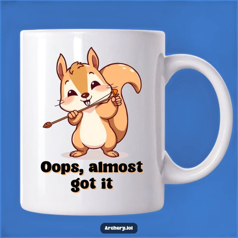 Funny Squirrel Archer Mug: Hilarious Miss, Perfect Gift for Goofballs