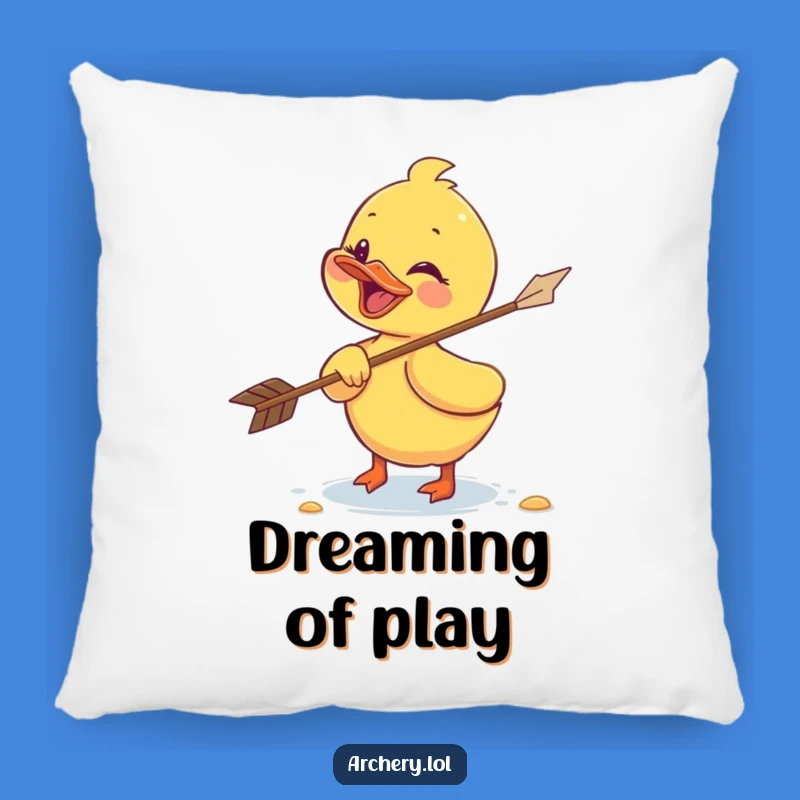 Cute Duckling Archer Pillow: Funny Decorative Cushion, Perfect Gift