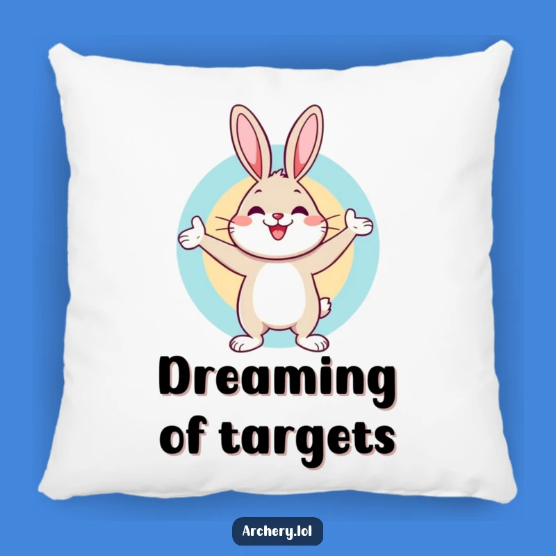 Funny Rabbit Archer Pillow: Cozy Bullseye Joy, Hilarious Accent for Any Room
