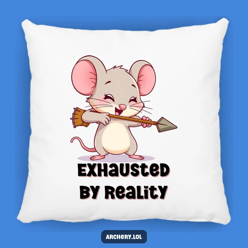 Funny Mouse Archer Pillow - Comfy Cushion for Big Efforts Gift
