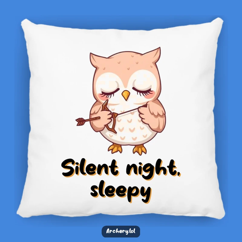 Funny Pillow: Sleepy Owl Archer - Cozy & Gentle Comfort