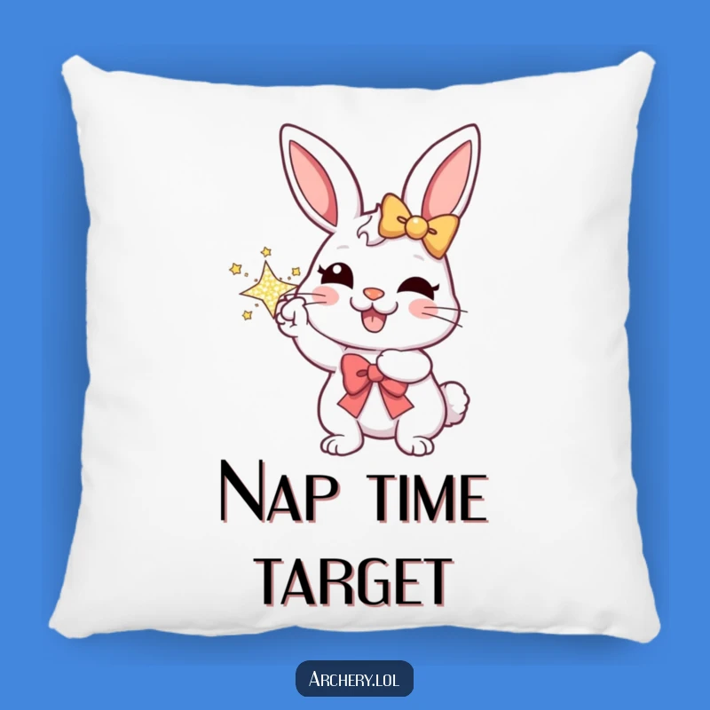 Funny Rabbit Archer Pillow: Cozy Comfort with a Hilarious, Funny Gift Design