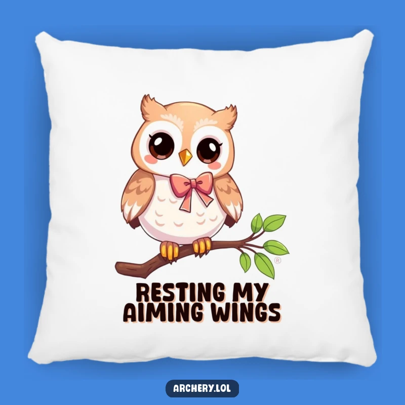 Funny Owl Archer Pillow: Cozy Comfort with Wise Aim, Hilarious Accent for Bird Lovers