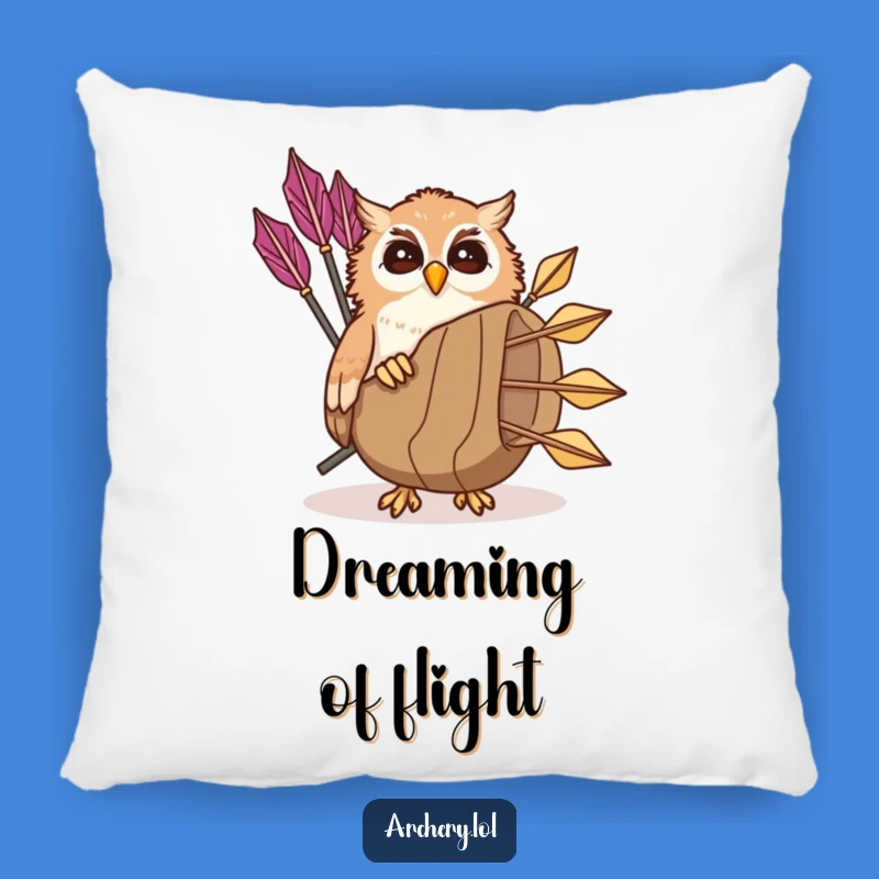 Soft Funny Giggling Owl Pillow: Peek-a-Boo Archer Cushion, Comfy Humorous Gift