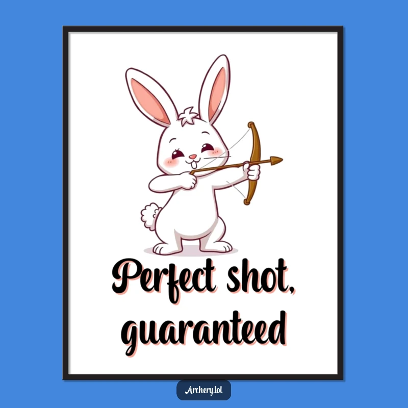 Funny Bunny Archer Digital Art: Decorate with a Smiling Aim!