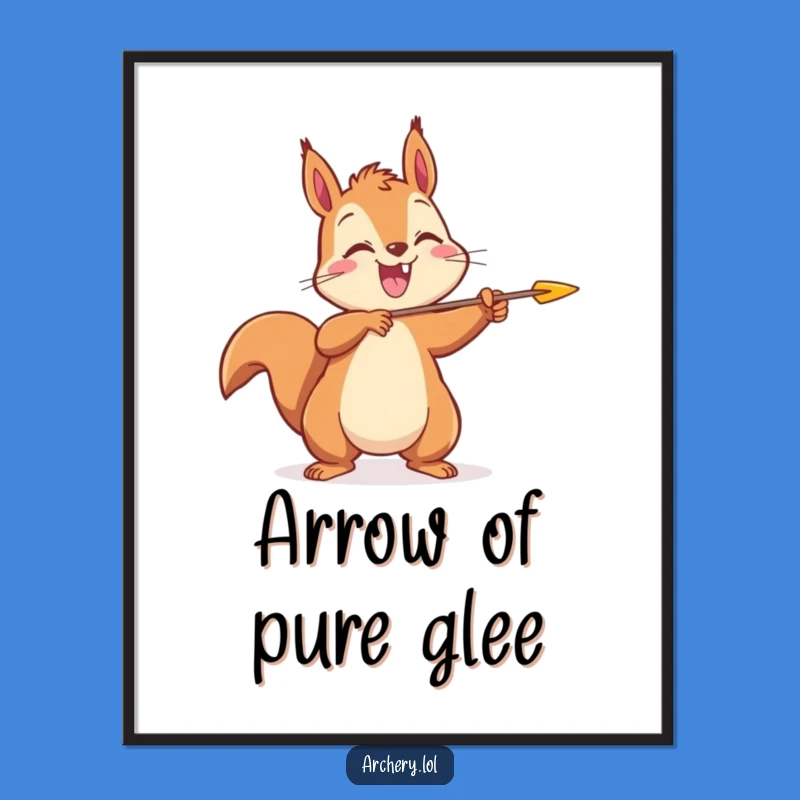 Funny Squirrel Archer Digital Art: Cheerful Artwork for a Joyful Gift Download