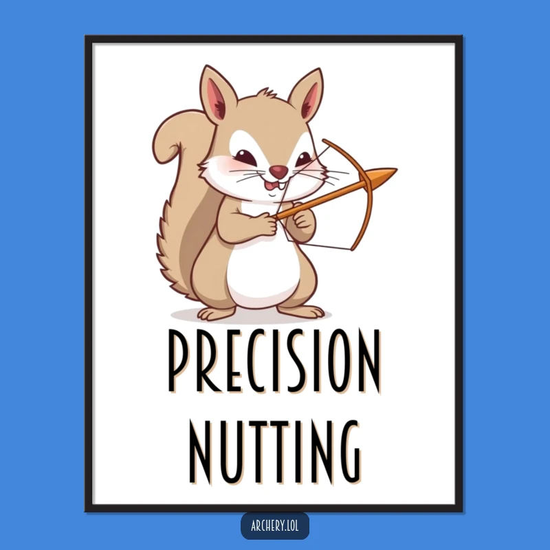 Funny Squirrel Archer Digital Print - Printable Wall Art Gift