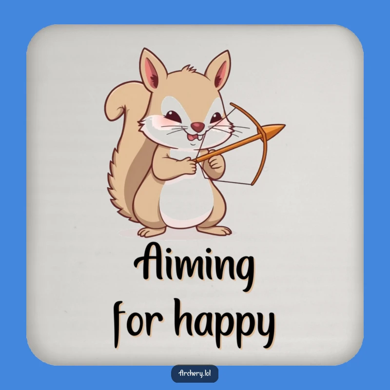 Funny Squirrel Archer Coaster - Protect Surfaces with Humor Gift