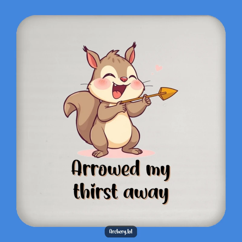Funny Giggling Squirrel Archer Coaster - Protect Surfaces with Joy