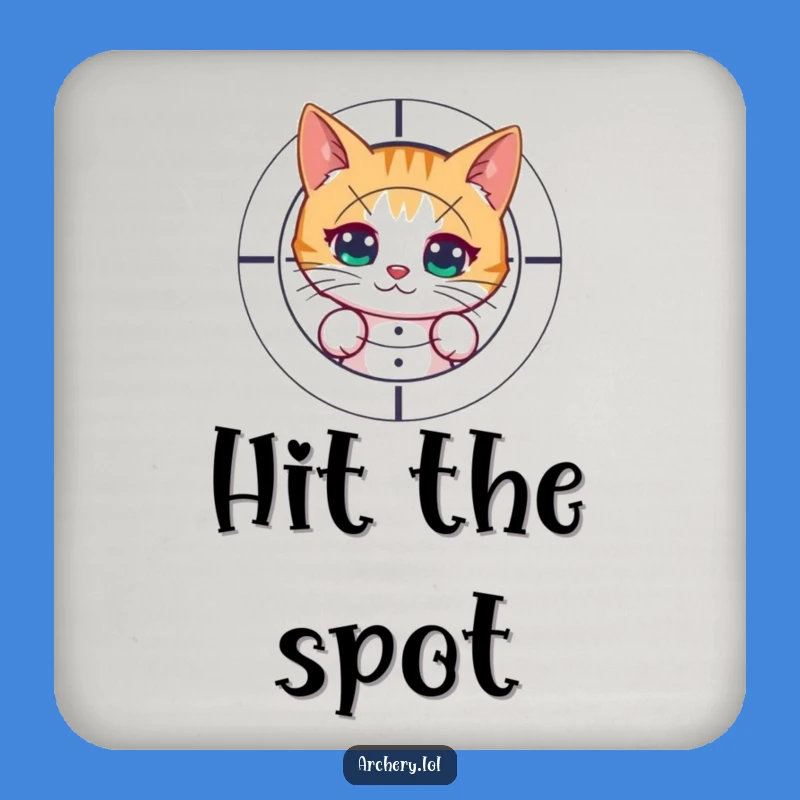 Funny Cat Archer Coaster: Protect Your Drinks with a Stealthy Shot!
