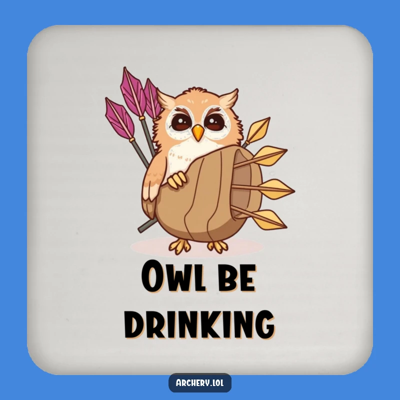 Funny Giggling Owl Drink Coasters (Set of 4): Peek-a-Boo Protection, Excellent Funny Gift