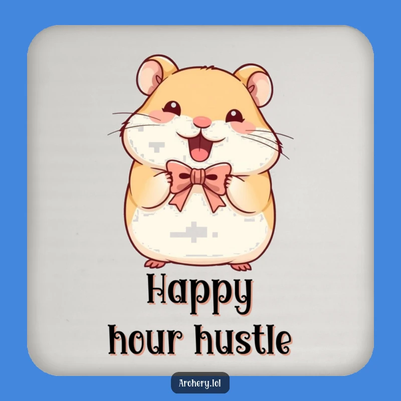 Funny Hamster Archer Coaster: Determined Rodent, Protect with Grit