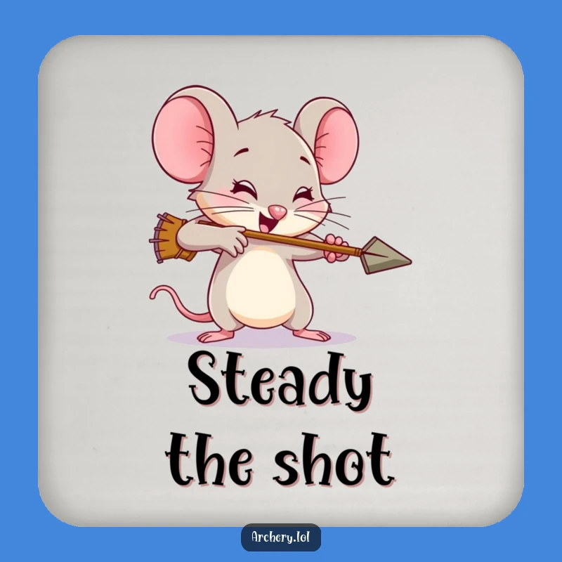 Funny Mouse Archer Coaster - Protect Surfaces with Effort Gift