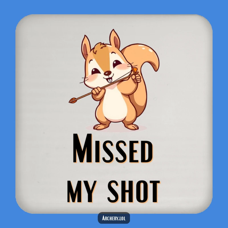 Funny Squirrel Archer Coaster: Comical Protection, Unique Funny Gift Set