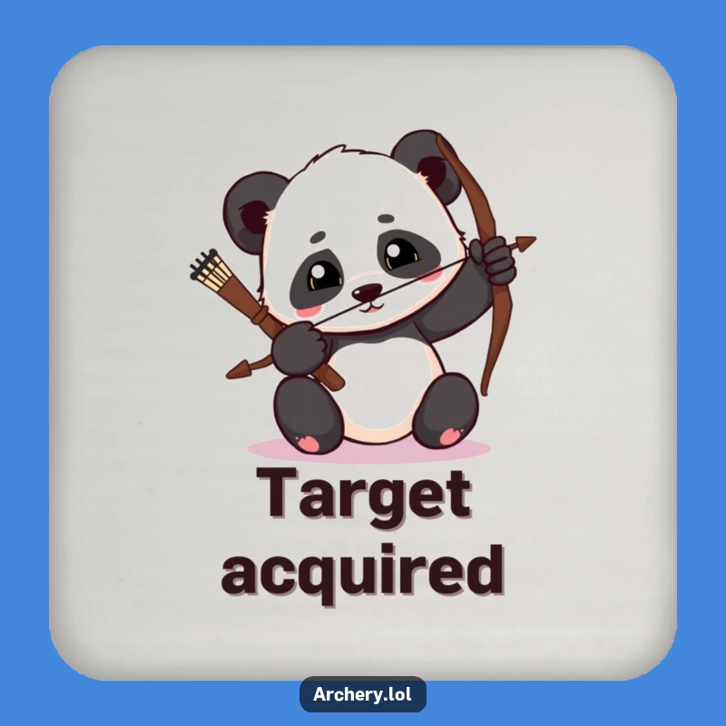 Funny Panda Archer Coaster: Focused Protection, Stylish Gift