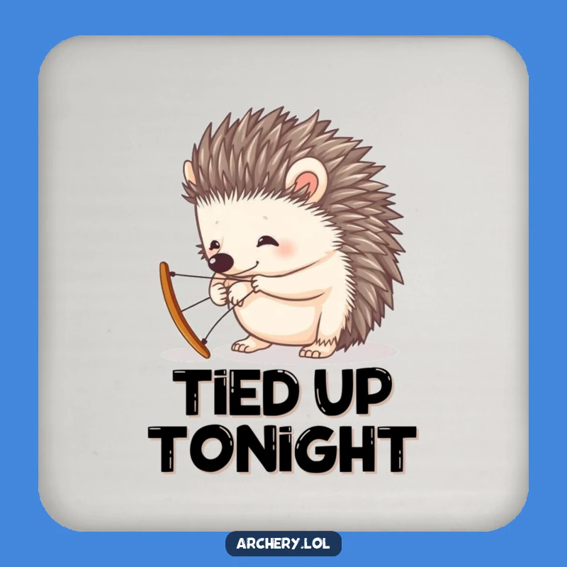Funny Hedgehog Bow Maker Coaster: Protect Surfaces with Cute Effort