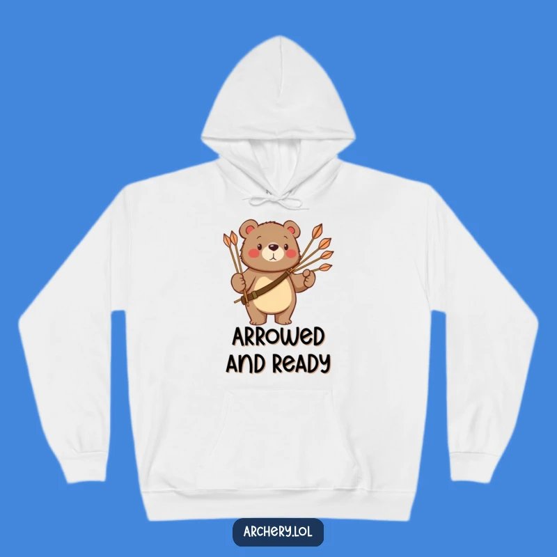 Cozy Bear Archer Hoodie: Funny Animal Sweatshirt, Perfect Warm Gift