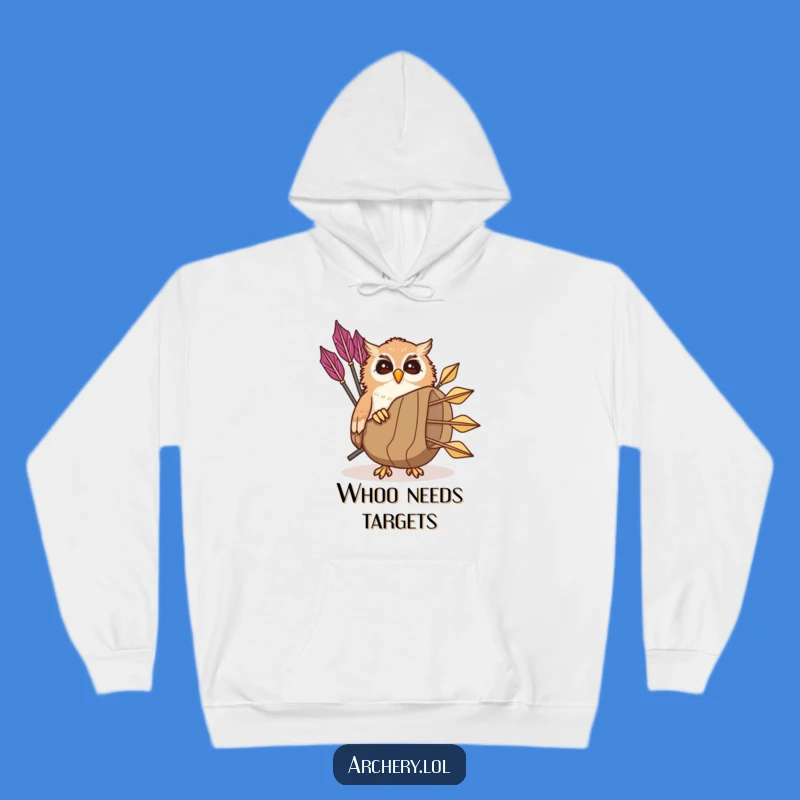 Cozy Funny Giggling Owl Hoodie: Warm Peek-a-Boo Archer Owl, Comfy Funny Gift