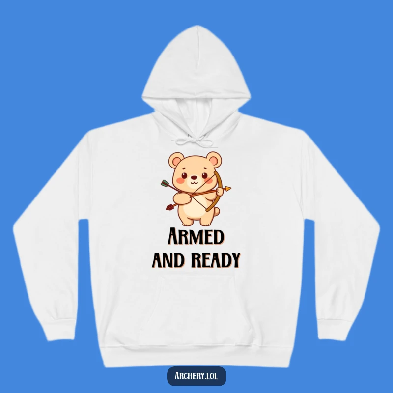 Funny Bear Archer Hoodie: Stay Cozy with a Proud Aim!