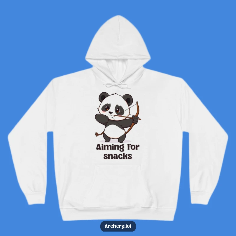 Funny Determined Panda Hoodie Focused Bow Drawing Gift